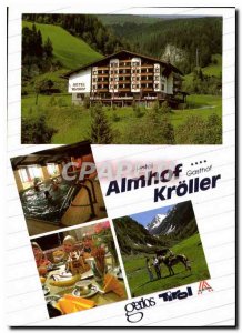 Postcard Modern Hotel Almhof Gasthof Kroiler Familie Kammerlander Gerlos Tiro...