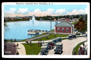 New York ROCHESTER Reservoir, Highland Park with older cars pm1927  ~ WB