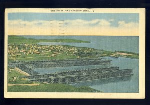 Two Harbors, Minnesota/MN Postcard, Aerial View Of Ore Docks, 1949!