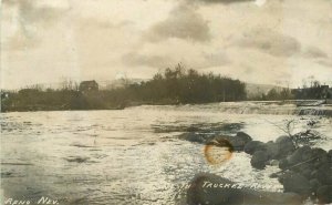 Reno Nevada Truckee River 1908 RPPC Photo Postcard 21-7746