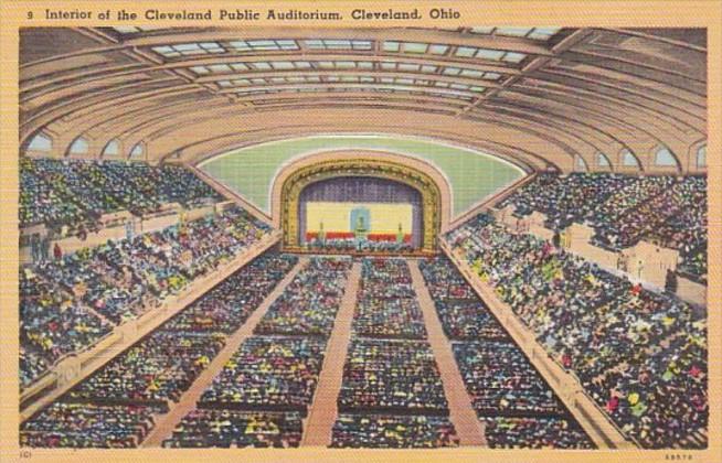 Ohio Cleveland Interior Of Cleveland Public Auditorium