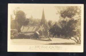 RPPC GLENDALE CALIFORNIA LITTLE CHURCH OF THE FLOWERS REAL PHOTO POSTCARD