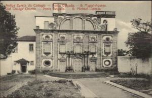 Ponta Delgada S. Miguel Azores Old College Church c1910 Postcard