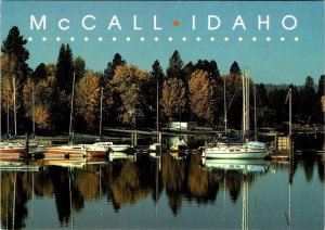 McCall, ID Idaho  PAYETTE LAKE~SAILBOATS~BOAT DOCKS~MARINA   4X6 Postcard