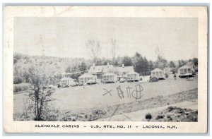 c1910 Glendale Cabins Laconia New Hampshire NH Antique Unposted Postcard