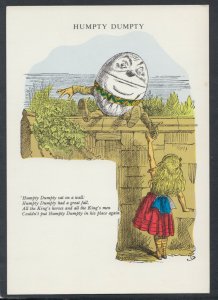 Literature Postcard -Humpty Dumpty,Lewis Carroll Exhibition Hatfield House T6894