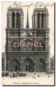 Paris Old Postcard Notre Dame Cathedral