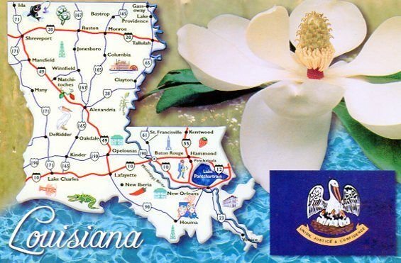 LOUISIANA: State Flower And Seal