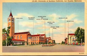 California Los Angeles University Of Southern California Curteich 1940