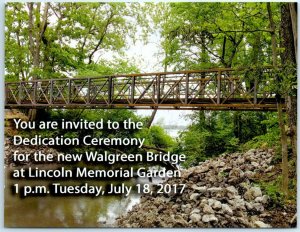 M-12836 Walgreen Bridge Lincoln Memorial Garden Springfield Illinois