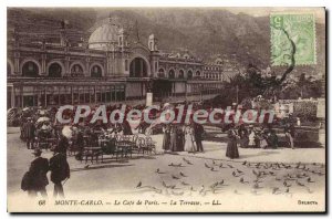 Old Postcard MONTE CARLO coffee on the terrace paris