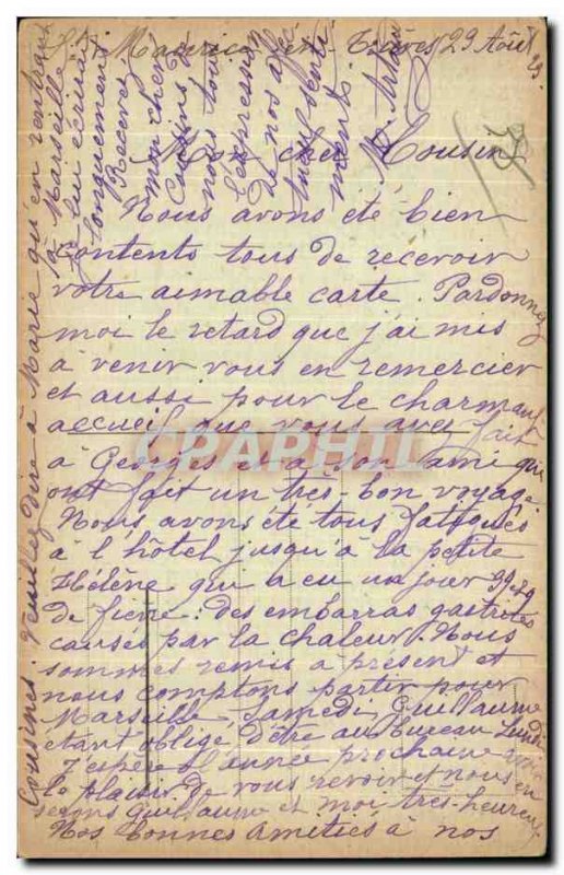 Old Postcard Dauphine Uriage les Bains Le Chateau and Colon Belledonne