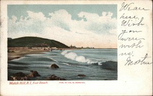 Watch Hill RI East Beach c1905 Postcard 