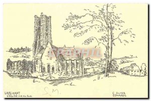 Old Postcard Larchant Church for South