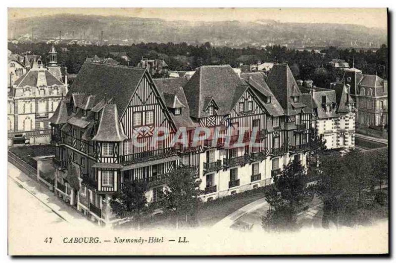 Old Postcard Cabourg Normandy Hotel