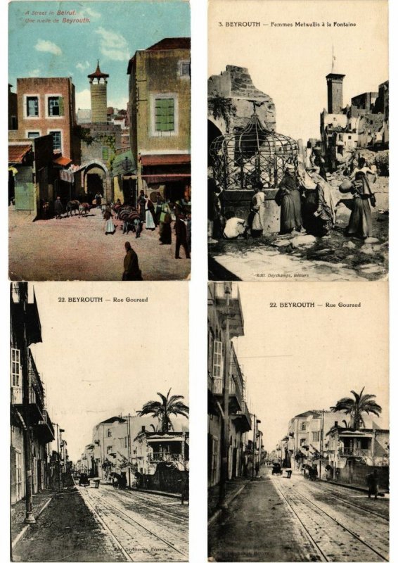 BEYROUTH LEBANON 44 Vintage Postcards pre-1940 (L2639)