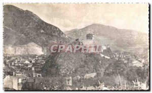 Old Postcard Lourdes Le Chateau Fort and Monlagnes