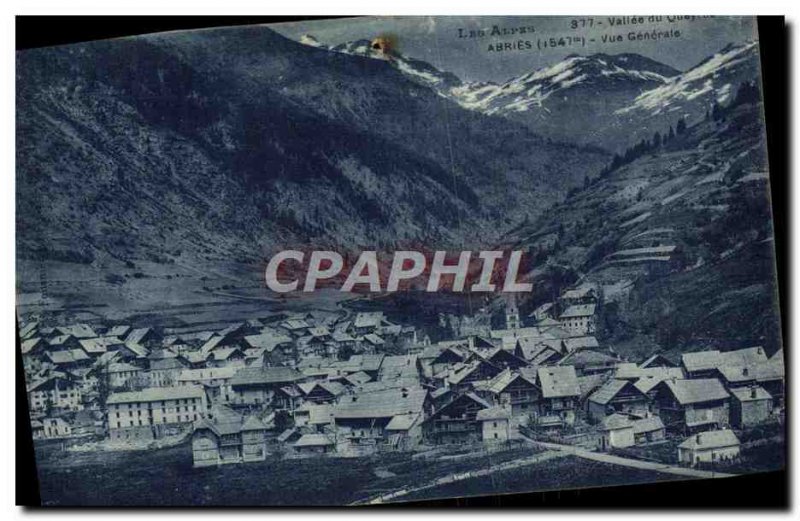 Old Postcard The Alps Vallee Du Queyras Abries Vue Generale