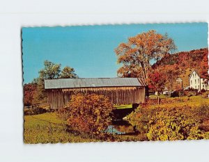 Postcard Howe Covered Bridge Tunbridge Vermont USA