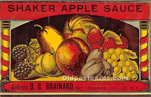 Shaker Apple Sauce Mount Lebanon, NY, USA Unused 