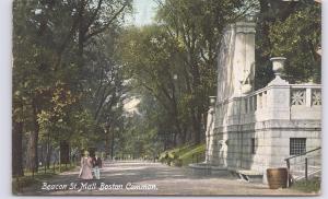 Boston, Mass., Beacon Street Mall, Boston Common - 1909
