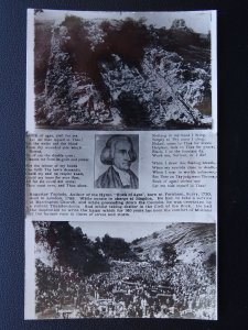 Somerset BLAGDON Burrington Combe ROCK OF AGES Augustus Toplady Old RP Postcard