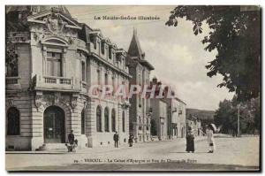 Old Postcard Vesoul Bank Caisse d & # 39Epargne and Rue du Champ de Foire