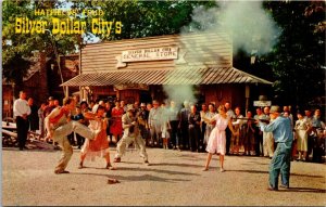 Hatfield & McCoy Feud Shoot Out Silver Dollar City Springfield Missouri Postcard