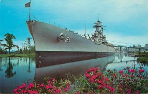 USS North Carolina Boat BattleShip Transportation Postcard 1980 Unstamped   