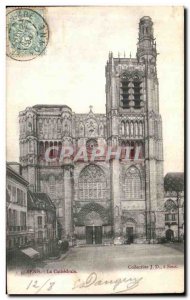 Old Postcard Sens Cathedral