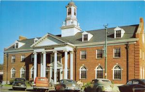 Fayetteville North Carolina~City Hall with Greek Ionic Columns~NICE 40s Cars