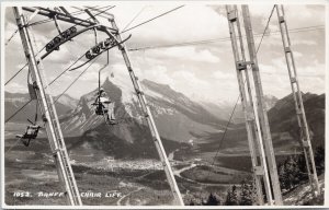 Banff Alberta Chair Lift Byron Harmon #1052 UNUSED Real Photo Postcard E84