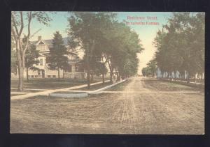 SABETHA KANSAS RESIDENCE STREET SCENE VINTAGE POSTCARD