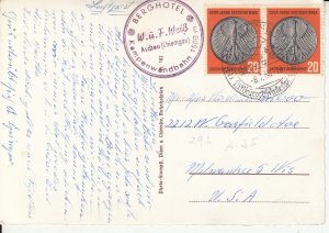 GERMANY CABLE CAR  - HOTEL CANCEL 1958