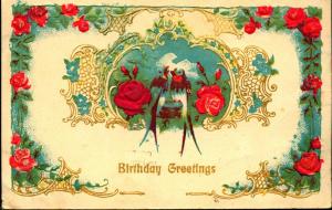 1907 Birthday Greetings Vintage Used Postcard