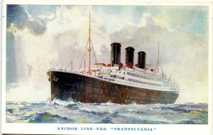 Anchor Line - TSS Transylvania.  PAQUEBOT