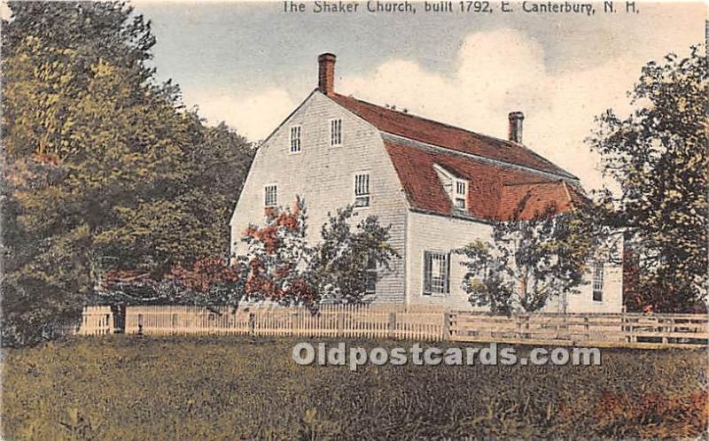 The Shaker Church Built 1792 East Canterbury, New Hampshire, NH, USA Unused 