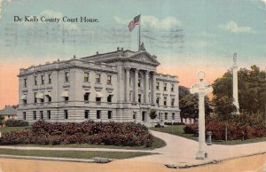 SYCAMORE IL~DEKALB ILLINOIS COUNTY COURT HOUSE~1914 POSTCARD