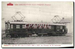 Postcard Old Train Electric Locomotive propelled Bo Bo series EABD Moroccan R...