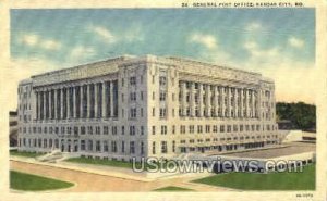 General Post Office - Kansas City, Missouri MO Postcard