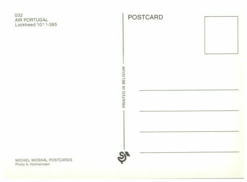 Air Portugal Lockheed 1011 385 Airplane Postcard