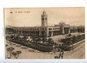 191057 Algeria ORAN station Vintage postcard