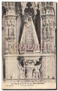 Old Postcard At the feet of Our Lady of Delivrande J & # 39ai pray for you