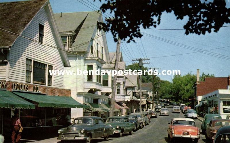 Vineyard Haven, Mass., Main Street looking North, Cars (1959)