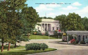 Vintage Postcard Cyclorama Grant Park Houses Largest Paintings Atlanta Georgia