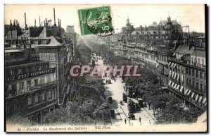 Old Postcard Paris Boulevard of the Italians