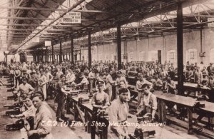 WWI RAF Cranwell Fitters Shop British Royal Flying Corps Postcard