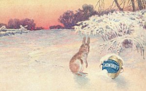 1907 Southern Cotton Oil Co Snow Drift Advertising Snow Rabbit Unique P7