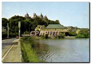 Postcard Modern Combourg Chateau And Pond