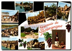 Modern Postcard Souvenir De Bourgogne Chalon sur Saone Autun Tournus Macon Be...